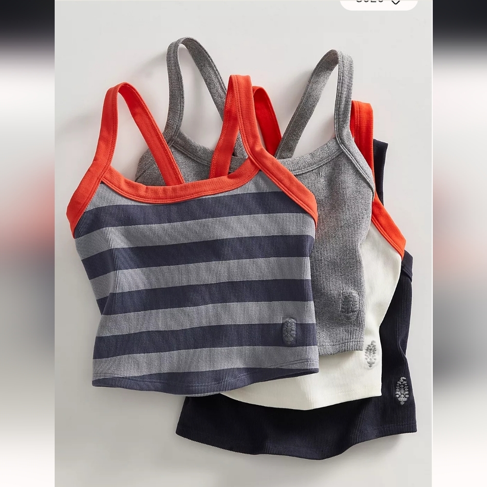 NWT FP Movement All Clear Striped Cami- Skyline Combo